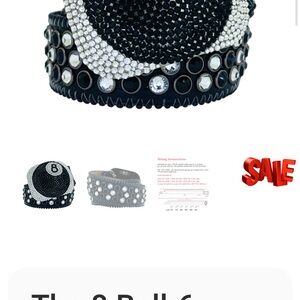 Black and Silver B.B Belt